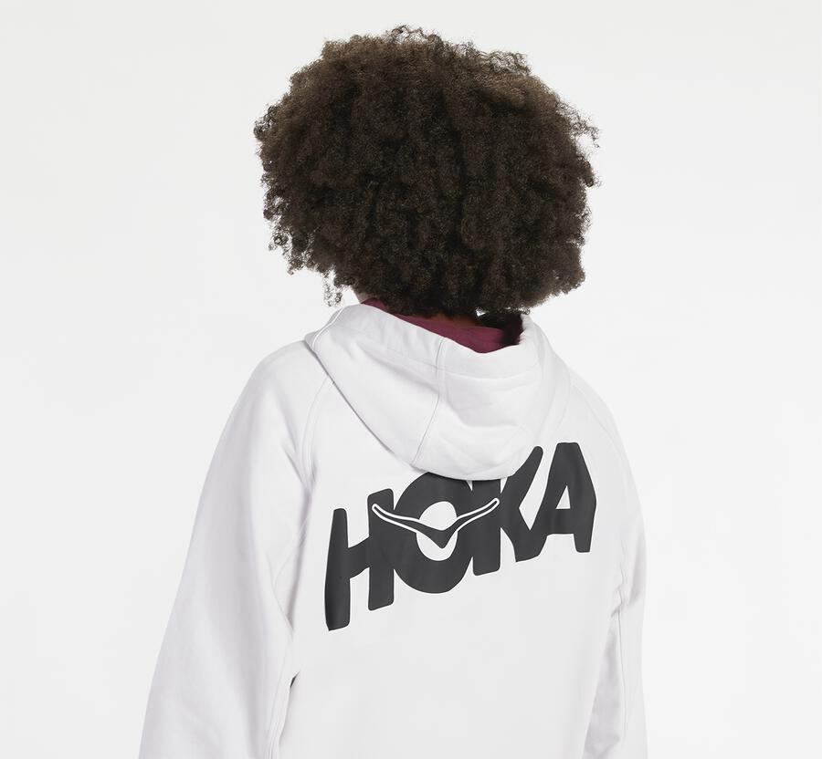 Hoodie Womens - Hoka One One Bondi - White - NMJCZPV-65